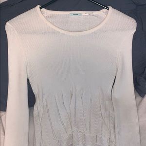 cropped long sleeve shirt